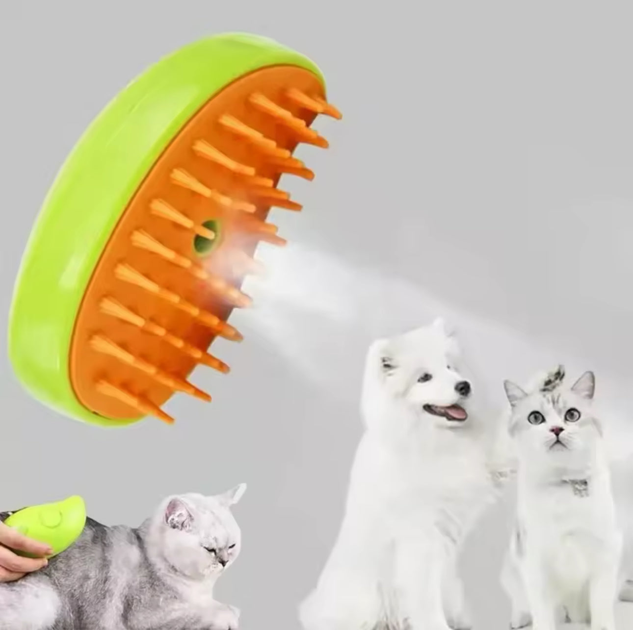 PetNova Brush™ | CEPILLO VAPORIZADOR PARA MASCOTAS 3 EN 1